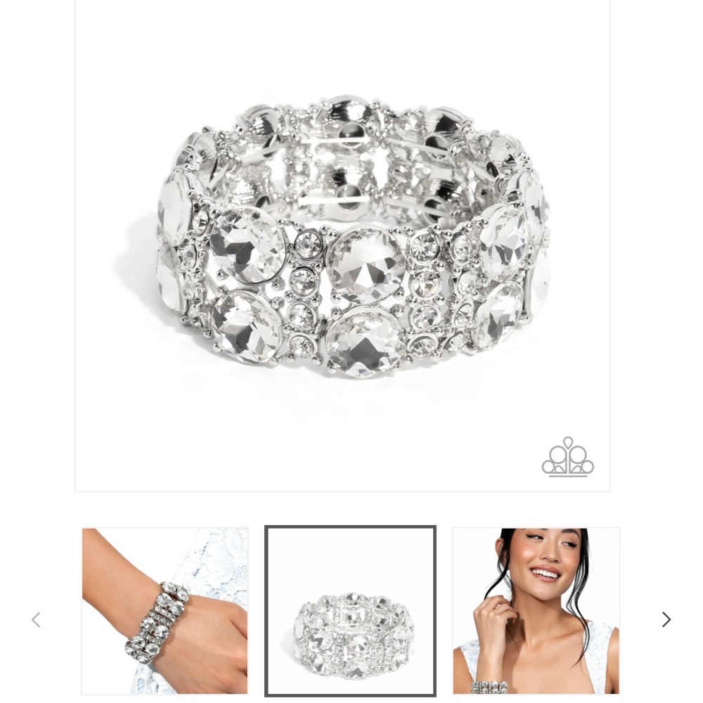 ⚪️💎⚪️ “EXACT ELEGANCE” WHITE BRACELET ~ PAPARAZZI❗️ ⚪️💎⚪️ - Picture 8 of 8